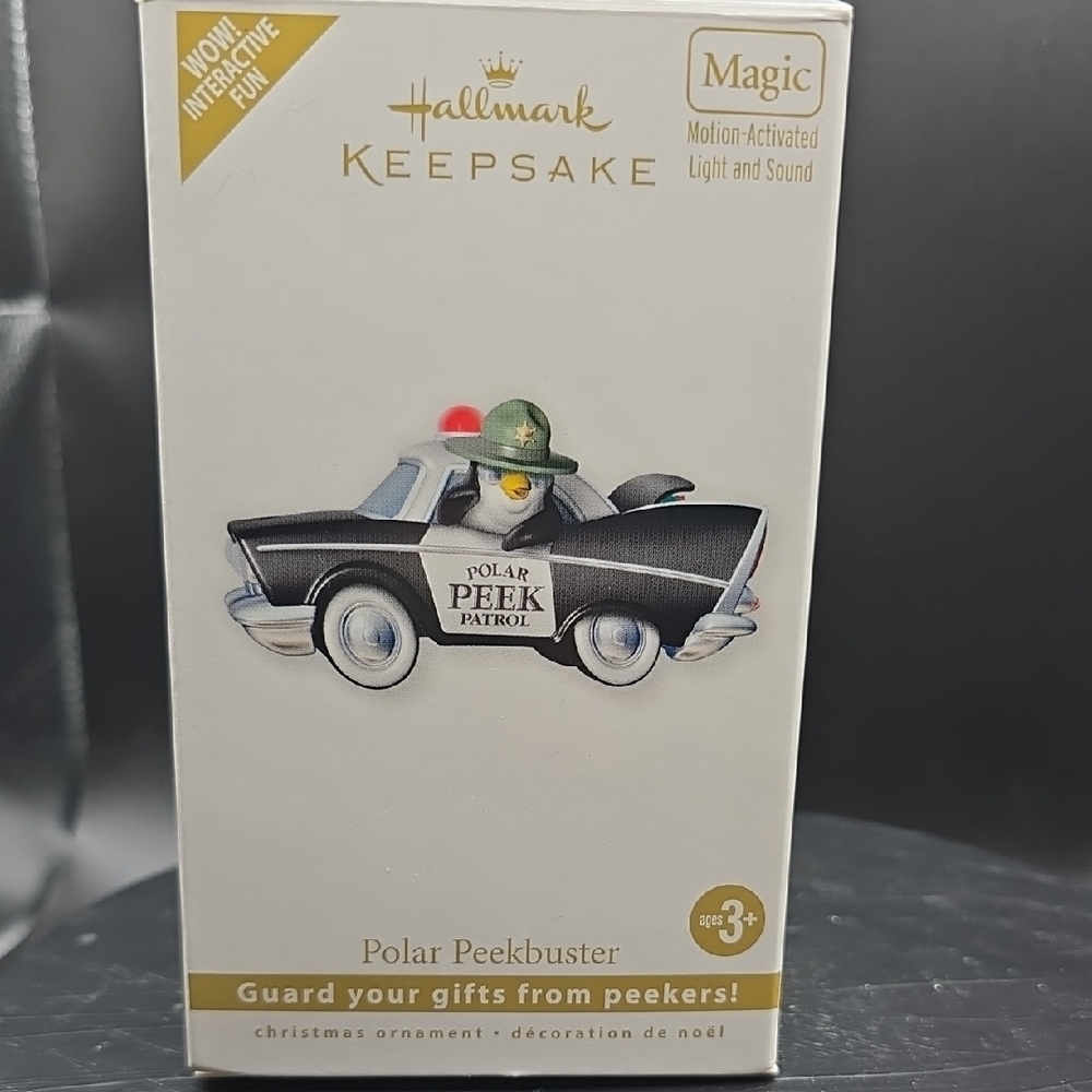 2010 "POLAR PEEKBUSTER" HALLMARK Police Patrol CHRISTMAS ORNAMENT New In Box!
